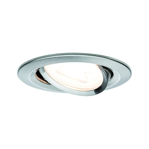 Oprawa do wbudowania NOVA LED DIM wychylna GU10 6.5W 460lm 84mm 2700K IP23 230V szczotkowane żelazo Paulmann PL93464