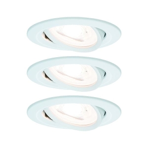 Oprawa do wbudowania NOVA LED DIM wychylna zestaw  GU10 6.5W 460lm 84mm 2700K IP23 230V biały mat Paulmann PL93467