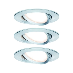 Oprawa do wbudowania NOVA COIN LED wychylna zestaw 3x6W 470lm 84mm 2700K IP23 230V aluminium Paulmann PL93451