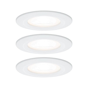 Oprawa do wbudowania NOVA LED stała zestaw 3xGU10 6.5W 460lm 78mm 2700K IP44 230V biały mat Paulmann PL93442