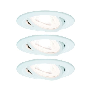 Oprawa do wbudowania NOVA LED wychylna zestaw 3xGU10 6.5W 460lm 84mm 2700K  230V biały mat Paulmann PL93431