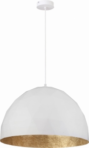 Biało złota nowoczesna lampa wisząca kopuła Sigma 31369 Diament E27 50cm