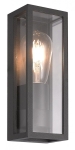 Czarna zewnętrzna lampa ścienna kinkiet elewacyjny SU-MA M1976 Porto E27 IP65