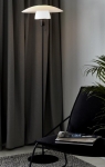 Lampa stojąca Podłogowa Nordlux 2010884001 Verona E27 150cm x 40cm czarna biała włącznik przy kloszu