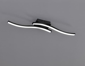 Lampa sufitowa dwie czarne listwy fale RL R62472132 Route LED 2x5W 3000K 56cm