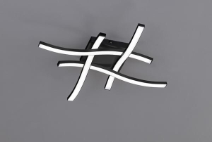 Lampa sufitowa kratka minimalistyczna nowoczesna czarna hasztag RL R62474132 Route LED 4x5W 3000K 46x46cm