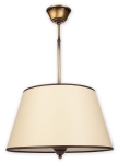 Patynowany żyrandol z kremowym abażurem Lemir O2071 W1 PAT Maxim  E27 40cm
