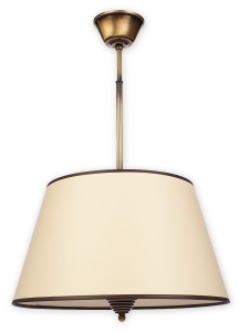 Patynowany żyrandol z kremowym abażurem Lemir O2071 W1 PAT Maxim  E27 40cm