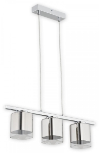 Lampa wisząca z kloszami na chromowanej listwie Lemir O2313 W3 CH Savia 3xE27
