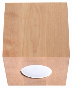 Quad Naturalne Drewno Plafon Sollux Lighting SL.0493