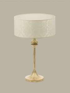Lampa stołowa nocna w kolorze starego złota z abażurem ecru Jupiter 1277 KS L ec Kaszmir  E27 54cm