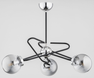 Lampa Sufitowa Żyrandol Szklane Kule Alfa 27603 Sagito 3xE14 50cm x 60cm chrom