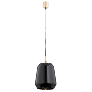 Lampa wisząca z czarnym szklanym kloszem Argon 4277 Irun E27 25cm x 125cm