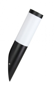 Czarna zewnętrzna lampa ścienna pochylony kinkiet na elewację SU-MA ST 021 BL Inox E27 IP44