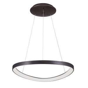Okrągła czarna lampa wisząca obręcz do salonu Italux 5355-848ROP-BC-3 Morfi LED 48W 2640LM 3000K 65cm x 120cm