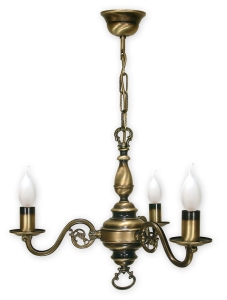 Dekoracyjny żyrandol trójramienny świecznikowy Lemir 383/W3 Świecznik 3xE14