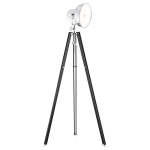 Lampa stojąca na trójnogu Argon 3355 Foto New LED 12W 3000K 150cm chrom drewno czarny