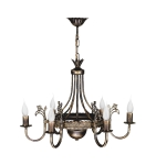 Ręcznie patynowany masywny żyrandol na łańcuchu Jupiter 224 Korona 6xE14 62cm
