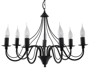 Minerwa 5 Czarny Wisząca Sollux Lighting SL.0218