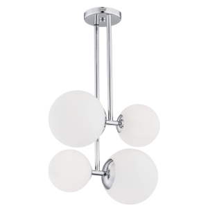 Lampa sufitowa cztery klosze kule na stelażu chromowanym Argon 1646 Aspen 4xE27