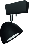 Czarna lampa punktowa spot z dużym reflektorem Nowodvorski 8838 Vespa I ES111