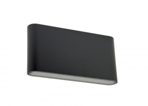 Czarna zewnętrzna płaska prostokątna lampa ścienna SU-MA M1016 BL Slim LED 11W 3000K IP54