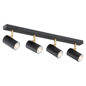 Lampa sufitowa listwa punktowa spot Argon 1690 Lagos 4xGU10 62cm czarny złoty