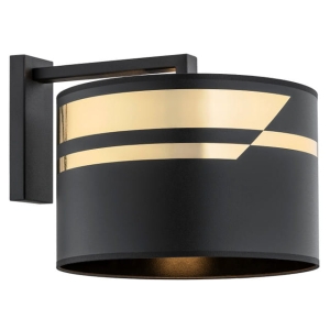 Lampa ścienna kinkiet Argon 4296 Metis E27 czarny złoty