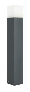 Popielaty słupek oświetleniowy SU-MA CB-MAX 700 DG Cube Max E27 IP44 70cm