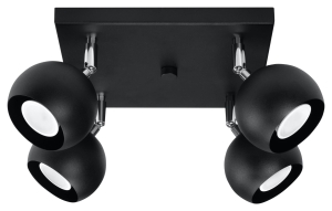 Oculare 4 Czarny Plafon Sollux Lighting SL.0446