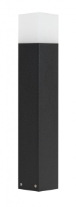 Czarna zewnętrzna lampa stojąca słupek oświetleniowy SU-MA CB-580 BL Cube E27 IP44 58cm