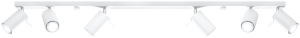 Lampa sufitowa biała listwa z regulowanymi reflektorami Sollux Lighting SL.0333 Ring 6xGU10 118cm
