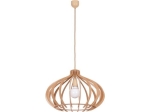Lampa wisząca do salonu klosz ze sklejki w jasnym kolorze Nowodvorski 4174 Ika E27 51cm x 132cm