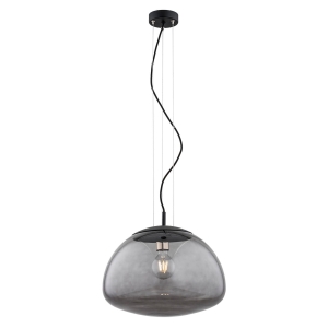 Lampa wisząca dymny szklany klosz 40cm Argon 4350 Trini E27