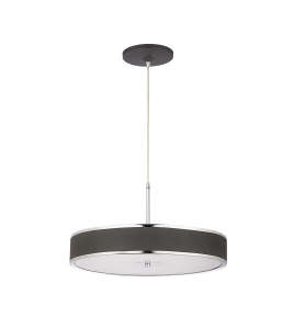 Nowoczesna lampa wisząca z grafitowym płaskim okrągłym kloszem Jupiter 1215 Jazz 5xE14 48cm