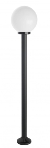 Czarna zewnętrzna lampa stojąca słupek oświetleniowy SU-MA K 5002/1/K 250 Kule E27 IP43 175cm