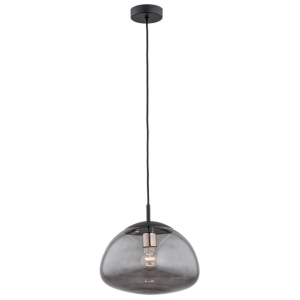 Lampa wisząca szklany grafitowy klosz Argon 4334 Trini E27 30x108cm czarny