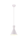 Lampa wisząca czarna wąski stożkowy abażur biały RL R30781031 Enzo E27 20cm