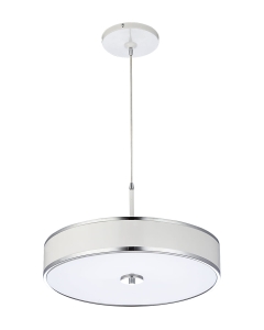 Nowoczesna lampa wisząca z białym płaskim okrągłym kloszem Jupiter 1223 Jazz 5xE14 48cm