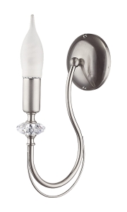 Pojedynczy niklowy kinkiet z kryształkiem Jupiter 1617 Melody E14