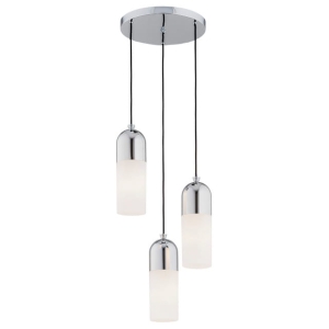 Lampa wisząca trzy szklane klosze Argon 1465 Burgos 3xE27 Chrom