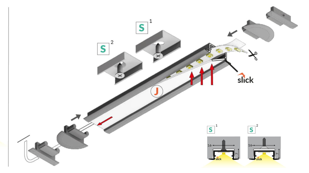 Rysunek techniczny profili meblowych