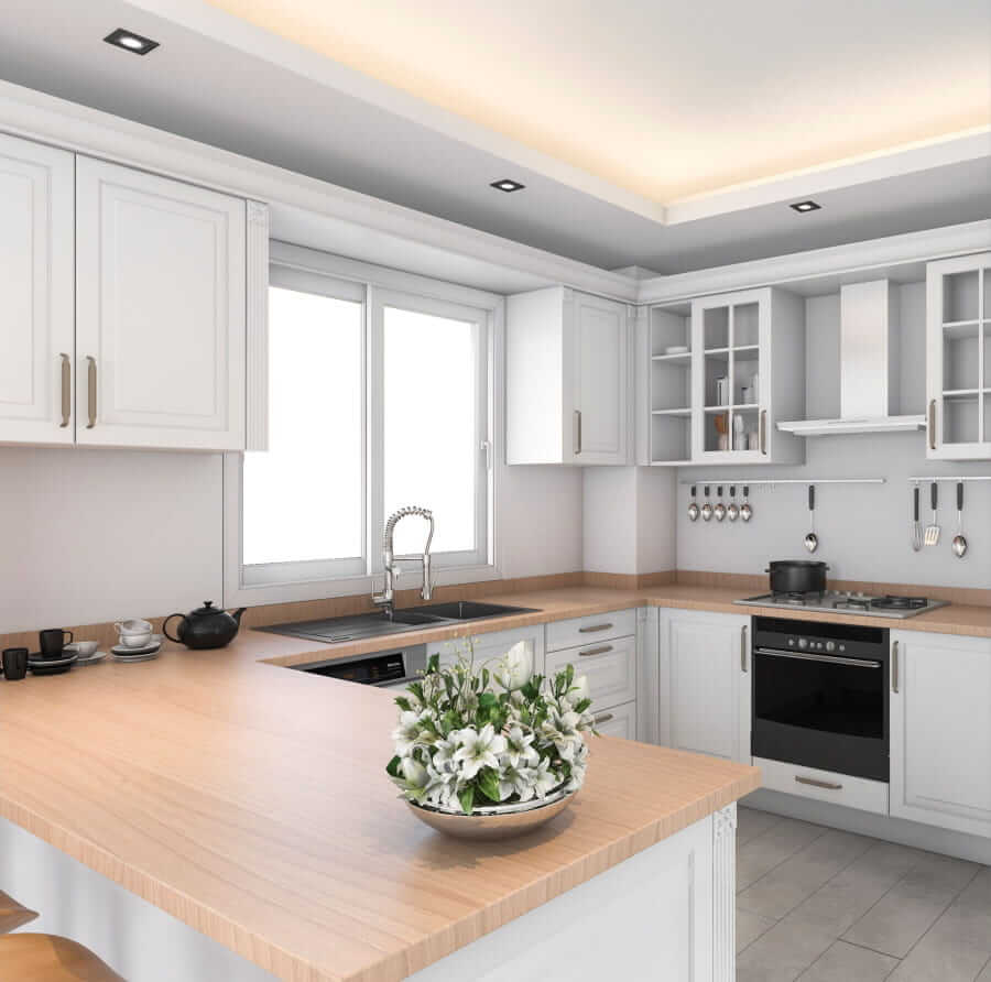 Lampy oczka podtynkowe Maytoni w aranżacji kuchni